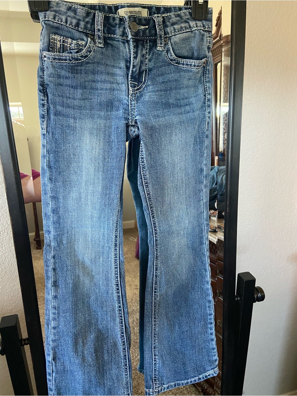 Girls' Light Blue Bootcut Jeans - Kids Bottoms